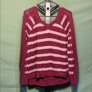 Free People Striped Red Sweater